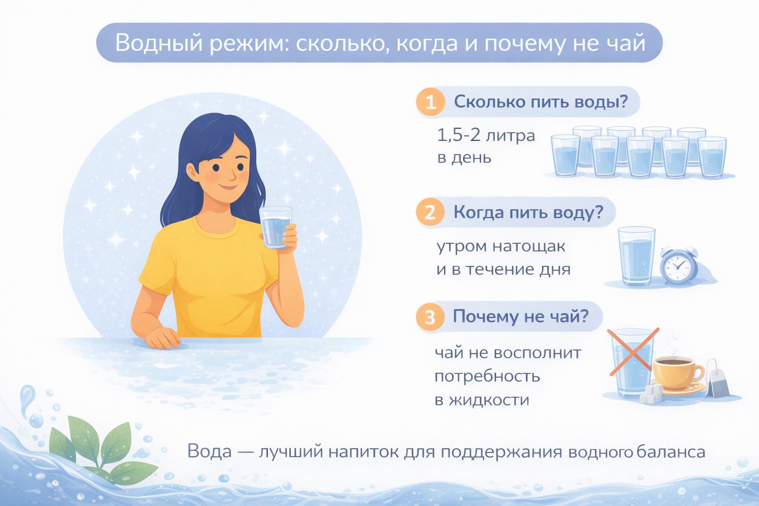 Водный режим: сколько, когда и почему не чай